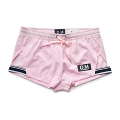 pink Gay Shorts | DM Side Show Gym Shorts - Men's Activewear, gym short, sport shorts, running shorts- pridevoyageshop.com