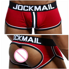 Jockmail red backless trunks