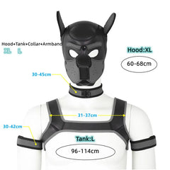 Gay Men Neoprene Puppy Hood Set for Kinks and Fetishes - pridevoyageshop.com - gay men’s bodystocking, lingerie, fishnet and fetish wear