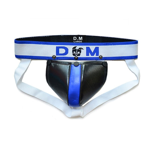 blue Gay Jockstraps: Mens Faux Leather Jockstrap & Sexy Jocks- pridevoyageshop.com - gay men’s underwear and swimwear