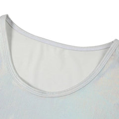 details of silver Metallic Stage Star Sleeveless Crop Top & Briefs | Gay Clubwear - pridevoyageshop.com - gay crop tops, gay casual clothes and gay clothes store