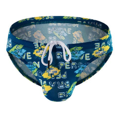 Dark Green BRAVE PERSON Men's Bikini Underwear: Swim Briefs with Pouch - pridevoyageshop.com - gay men’s underwear and swimwear