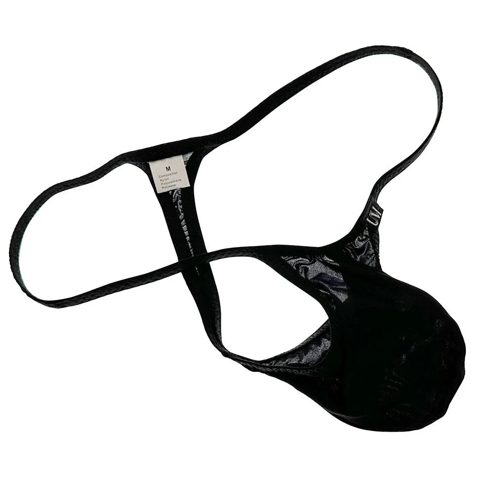 black Men's See Throu Super Thin Thong for Well Endowed Men - pridevoyageshop.com - gay men’s underwear and swimwear