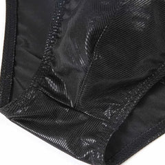 details of black Metallic Stage Star Sleeveless Crop Top & Briefs | Gay Clubwear - pridevoyageshop.com - gay crop tops, gay casual clothes and gay clothes store