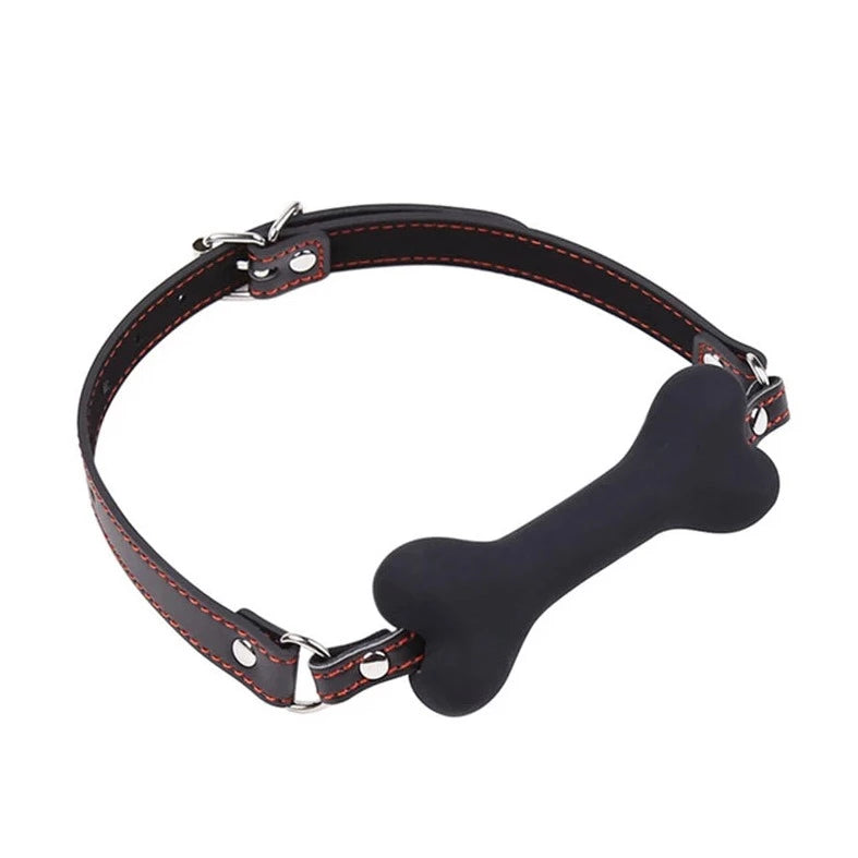 black Puppy Treat Bone Gag - pridevoyageshop.com - gay men’s bodystocking, lingerie, fishnet and fetish wear