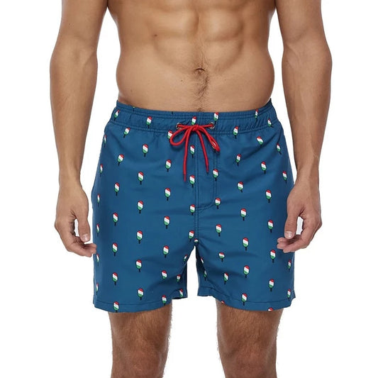 a hot gay man in Little Ice Cream Board Shorts - pridevoyageshop.com - gay men’s underwear and swimwear