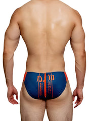 a sexy gay men in navy blue DM Take It Bitch Open Butt Zipper Briefs - pridevoyageshop.com - gay men’s underwear and activewear