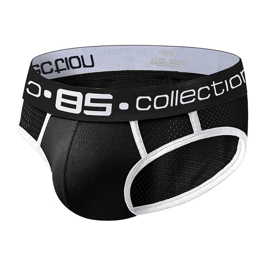 black Men's 85 Collection Mesh Briefs - pridevoyageshop.com - gay men’s underwear and swimwear
