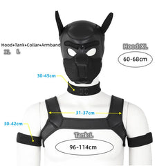 Gay Men Neoprene Puppy Hood Set for Kinks and Fetishes - pridevoyageshop.com - gay men’s bodystocking, lingerie, fishnet and fetish wear