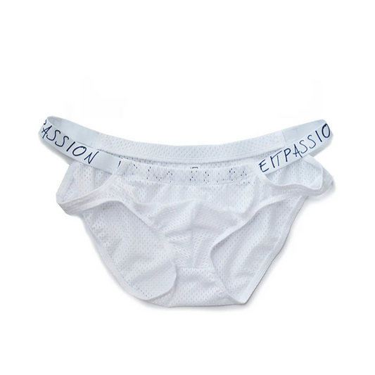 White DM Men’s Strappy Mesh Jock Brief - pridevoyageshop.com - gay men’s thongs, boxers, briefs and jockstraps