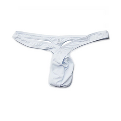 White DM Men’s Twist Tease Thong - pridevoyageshop.com - gay men’s thongs, boxers, briefs and jockstraps