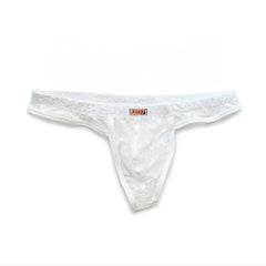 White Men’s D.M. Hidden Allure Lace Thong - pridevoyageshop.com - gay men’s thongs, boxers, briefs and jockstraps