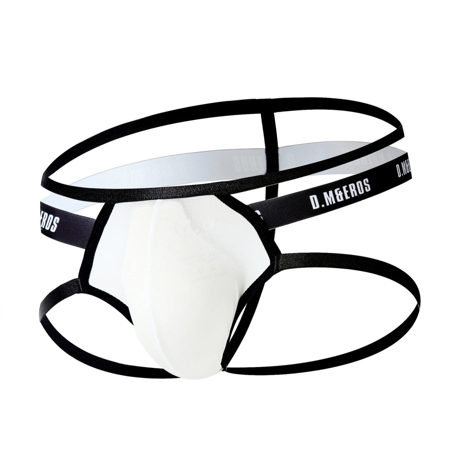 White Men’s D.M & Eros Strappy Jock Thong - pridevoyageshop.com - gay men’s thongs, boxers, briefs and jockstraps