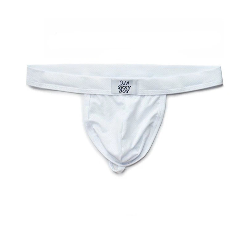 White Men’s DM Sexy Bulge Boy Mesh Thong - pridevoyageshop.com - gay men’s thongs, boxers, briefs and jockstraps