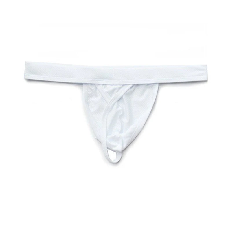 White Men’s DM Sexy Bulge Boy Mesh Thong - pridevoyageshop.com - gay men’s thongs, boxers, briefs and jockstraps