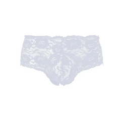 White Men’s Lace Pouch Panty - pridevoyageshop.com - gay men’s thongs, boxers, briefs and jockstraps