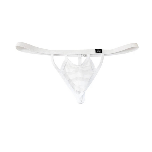 White Men's Mesh 'n' Mischief Thongs - pridevoyageshop.com - gay men’s thongs, boxers, briefs and jockstraps
