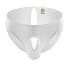 White Men’s Open Invitation Peephole Brief - pridevoyageshop.com - gay men’s thongs, boxers, briefs and jockstraps