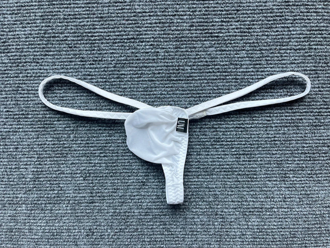 White Men’s Silk Ultra-Flex Bulge Thong - pridevoyageshop.com - gay men’s thongs, boxers, briefs and jockstraps
