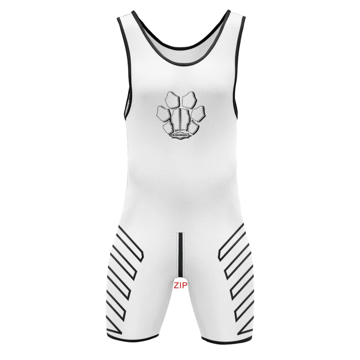 White Paw Puppy Play Wrestling Singlet – Zipper Edition from Pridevoyageshop