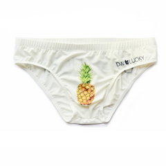 White Pineapple DM Men’s Cheeky Critters & Fruit Print Brief - pridevoyageshop.com - gay men’s thongs, boxers, briefs and jockstraps