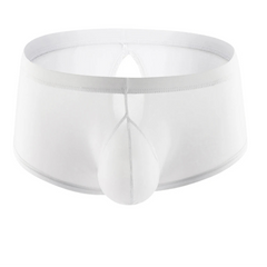 White Wide Open Boxer Briefs – Pouch & Backless - pridevoyageshop.com - gay men’s thongs, boxers, briefs and jockstraps