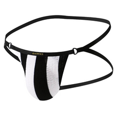 White stripes Men’s Freed Crochet Jockstrap - pridevoyageshop.com - gay men’s thongs, boxers, briefs and jockstraps
