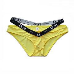 Yellow DM Men’s Bulge-Boost Low-Rise Brief - pridevoyageshop.com - gay men’s thongs, boxers, briefs and jockstraps