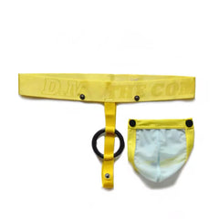 Yellow Men’s D.M. Detachable Pouch Cock Ring Mesh Thong - pridevoyageshop.com - gay men’s thongs, boxers, briefs and jockstraps