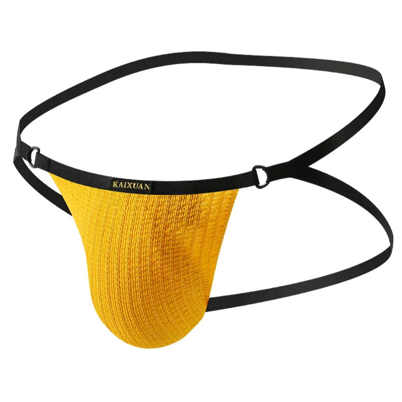 Yellow Men’s Freed Crochet Jockstrap - pridevoyageshop.com - gay men’s thongs, boxers, briefs and jockstraps