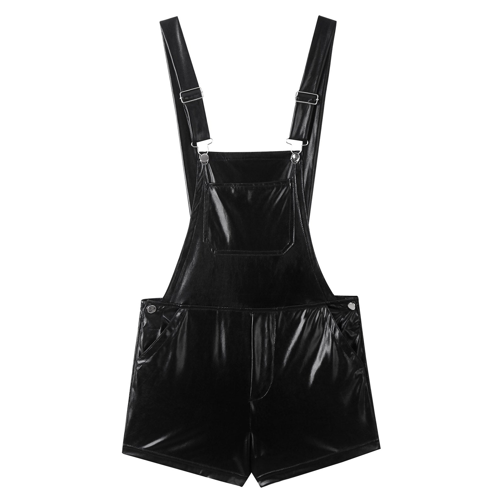 a flat lay of Black P-Town Party Shortalls - pridevoyageshop.com - gay men's fashion, clubwear, party outfit