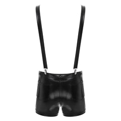 a flat lay of Black P-Town Party Shortalls - pridevoyageshop.com - gay men's fashion, clubwear, party outfit