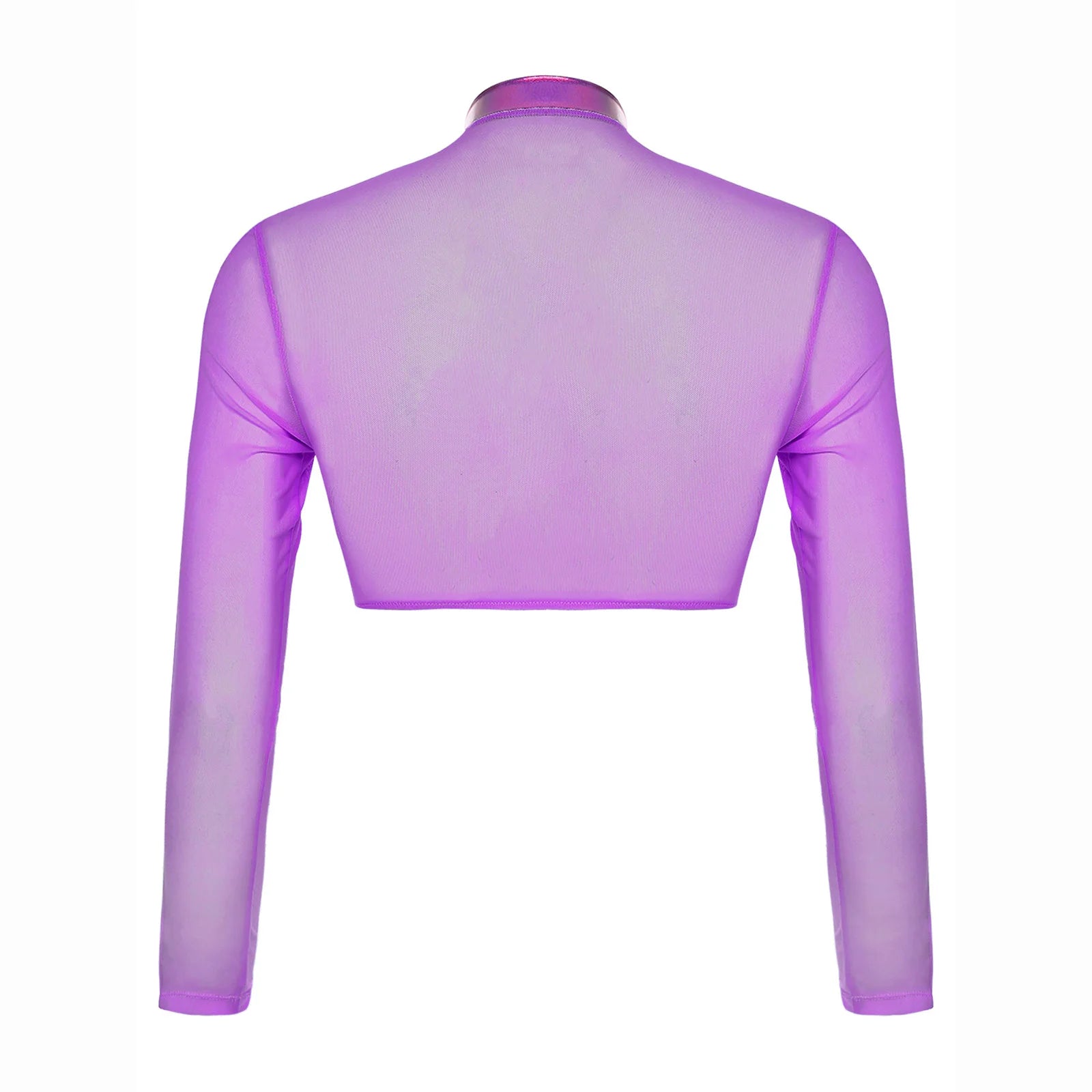 a flat lay of Purple Hyperstrike Crop Jacket - pridevoyageshop.com - gay men's fashion, clubwear, party outfit