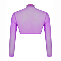 a flat lay of Purple Hyperstrike Crop Jacket - pridevoyageshop.com - gay men's fashion, clubwear, party outfit