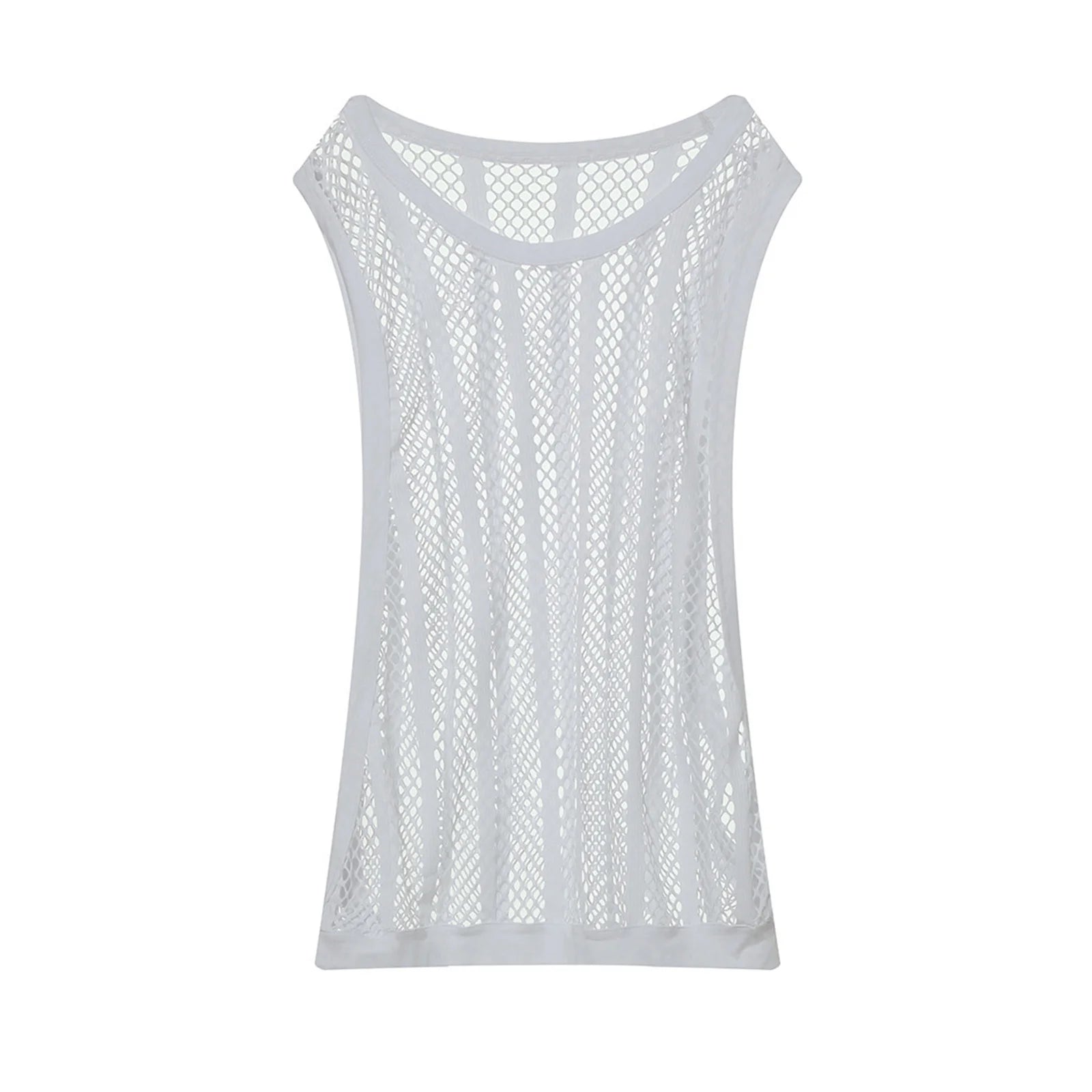 a flat lay of White Pool Queen Net Top - pridevoyageshop.com - gay men's fashion, clubwear, party outfit