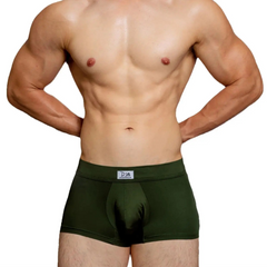 a hot man in Blackish Green DM Pure Bulge Boxers - pridevoyageshop.com - gay men’s thongs, boxers, briefs and jockstraps