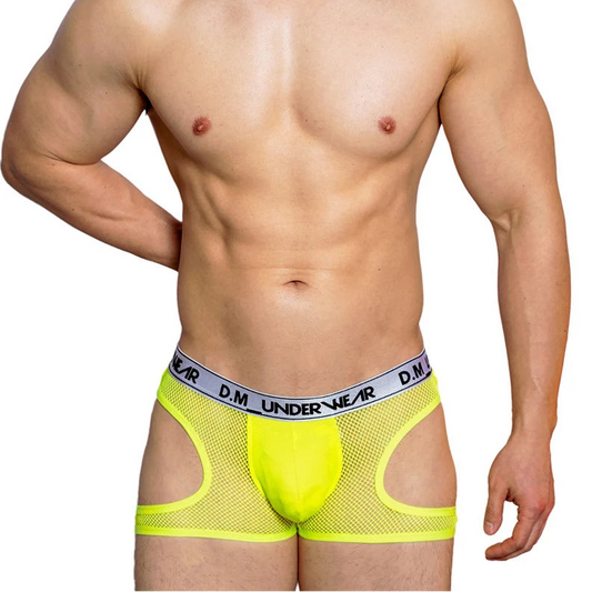 a hot man in Neon Green DM The Bait Mesh Boxers - pridevoyageshop.com - gay men’s thongs, boxers, briefs and jockstraps