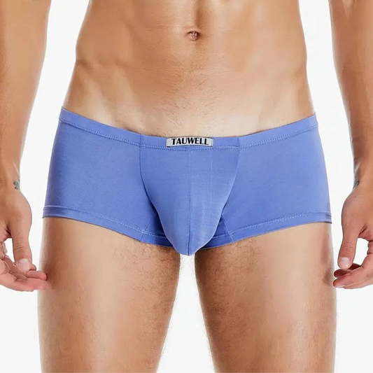 a hot man in blue TAUWELL Ultra-Low Bare Edge Bulge Briefs - pridevoyageshop.com - gay men’s thongs, boxers, briefs and jockstraps