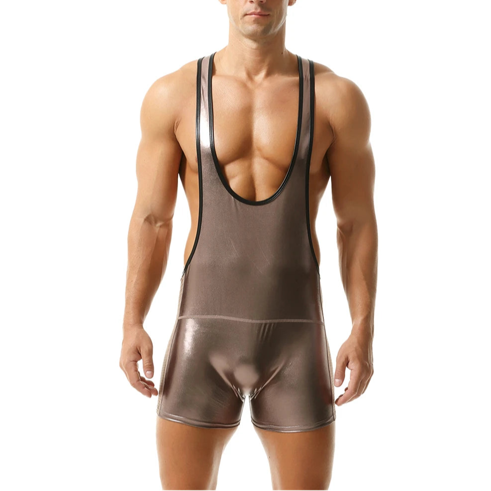 a hot man in coffee Men’s Metallic Desire Singlet from Pridevoyageshop