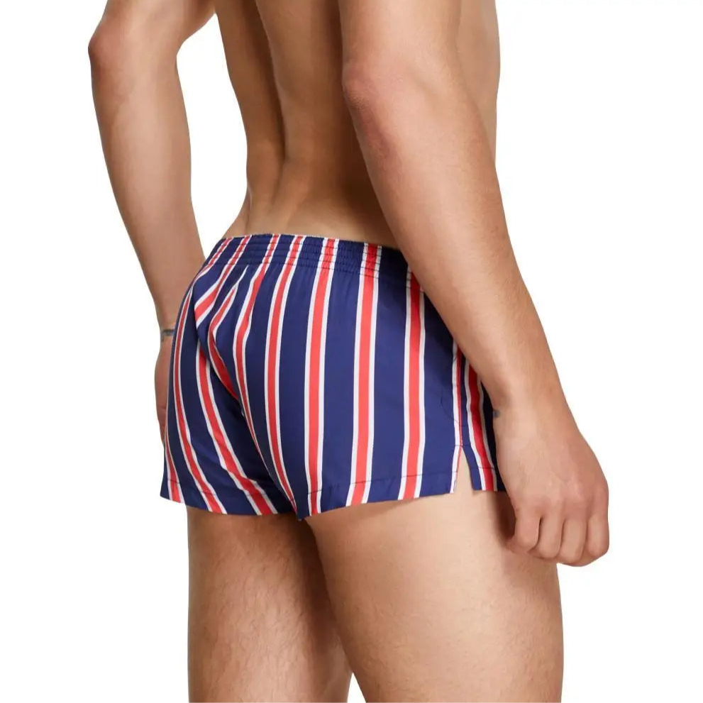 a hot man in drak blue CockCandy Stripes Boxers - pridevoyageshop.com - gay men’s thongs, boxers, briefs and jockstraps