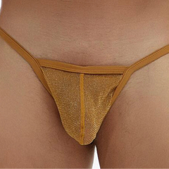 a hot man in gold Men’s Shimmer Tease Sheer Thong - pridevoyageshop.com - gay men’s thongs, boxers, briefs and jockstraps