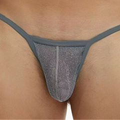 a hot man in gray Men’s Shimmer Tease Sheer Thong - pridevoyageshop.com - gay men’s thongs, boxers, briefs and jockstraps