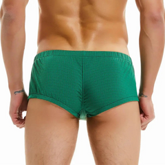a hot man in green Brat Tamer Gingham Boxers - pridevoyageshop.com - gay men’s thongs, boxers, briefs and jockstraps