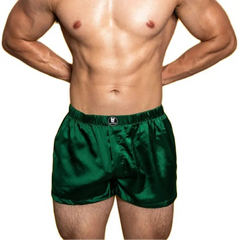 a hot man in green DM Dirty Night Silk Boxers - pridevoyageshop.com - gay men’s thongs, boxers, briefs and jockstraps