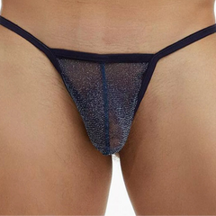 a hot man in navy Men’s Shimmer Tease Sheer Thong - pridevoyageshop.com - gay men’s thongs, boxers, briefs and jockstraps