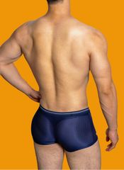 a hot man in navy blue Sinfully Sheer Boxer - pridevoyageshop.com - gay men’s thongs, boxers, briefs and jockstraps
