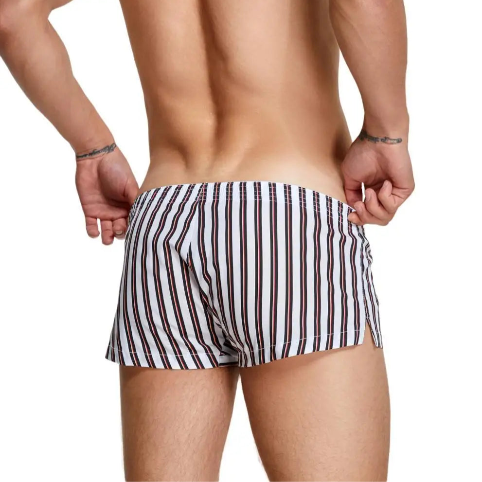 a hot man in white CockCandy Stripes Boxers - pridevoyageshop.com - gay men’s thongs, boxers, briefs and jockstraps