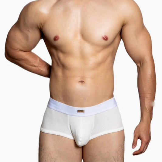a hot man in white DM Pose Boxer Briefs - pridevoyageshop.com - gay men’s thongs, boxers, briefs and jockstraps