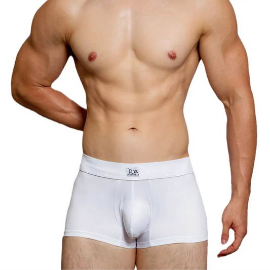 a hot man in white DM Pure Bulge Boxers - pridevoyageshop.com - gay men’s thongs, boxers, briefs and jockstraps