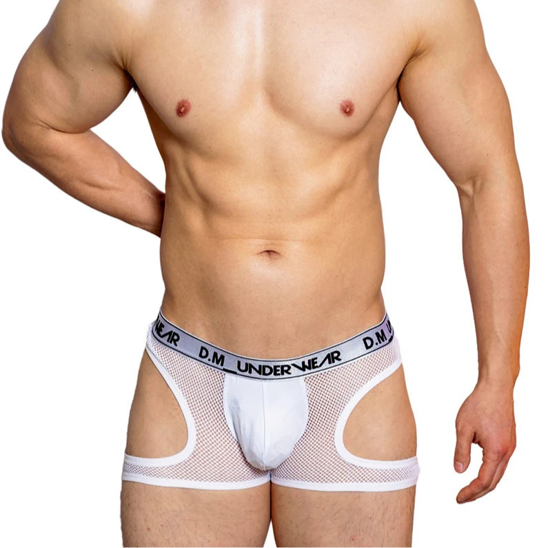 a hot man in white DM The Bait Mesh Boxers - pridevoyageshop.com - gay men’s thongs, boxers, briefs and jockstraps